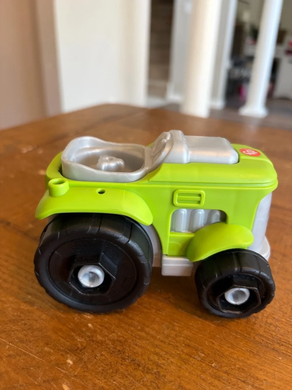 Fisher Price Little People green tractor as is